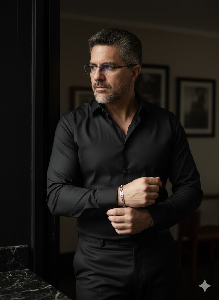 Foto Marco Foto Marco de roupa preta